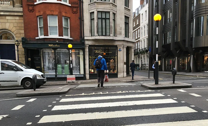 London Sidewalks Marked Crossing