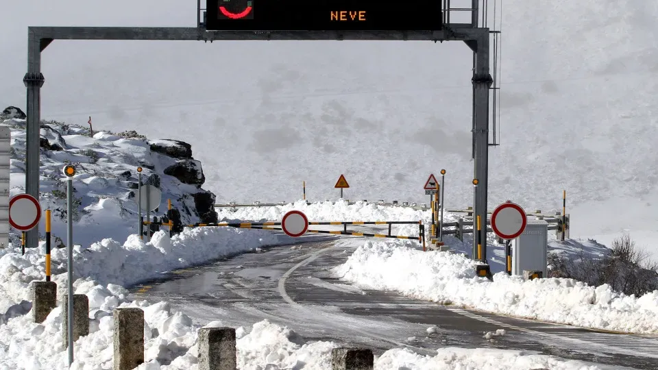 Neve Corta Estrada Serra Da Estrela